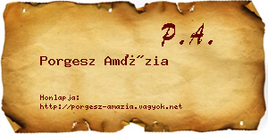 Porgesz Amázia névjegykártya